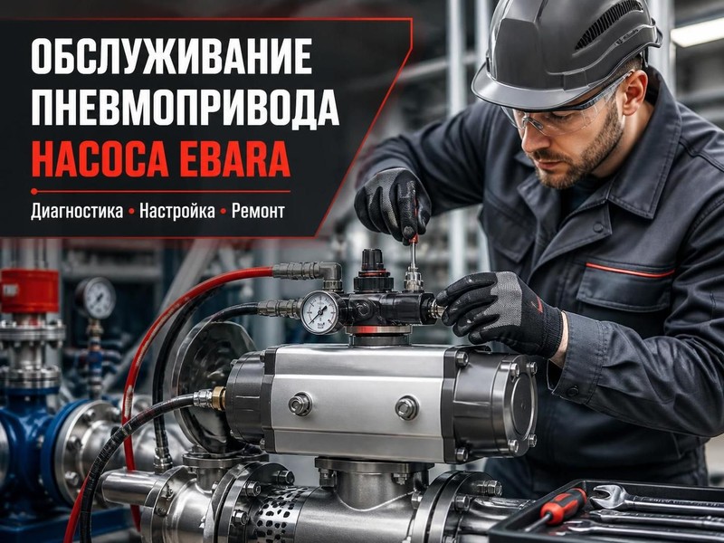 Обслуживание пневмопривода насоса Ebara