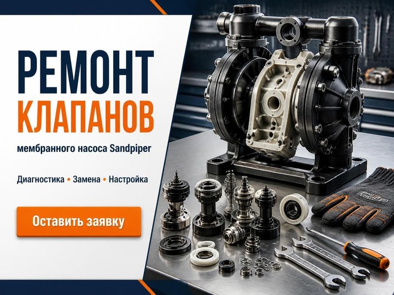 Ремонт клапанов мембранного насоса Sandpiper