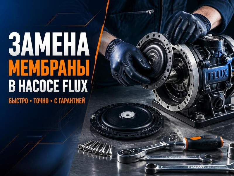 Замена мембраны в насосе Flux