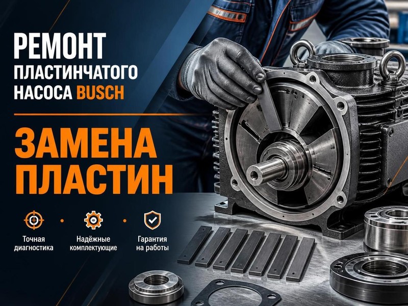 Ремонт пластинчатого насоса Busch: замена пластин