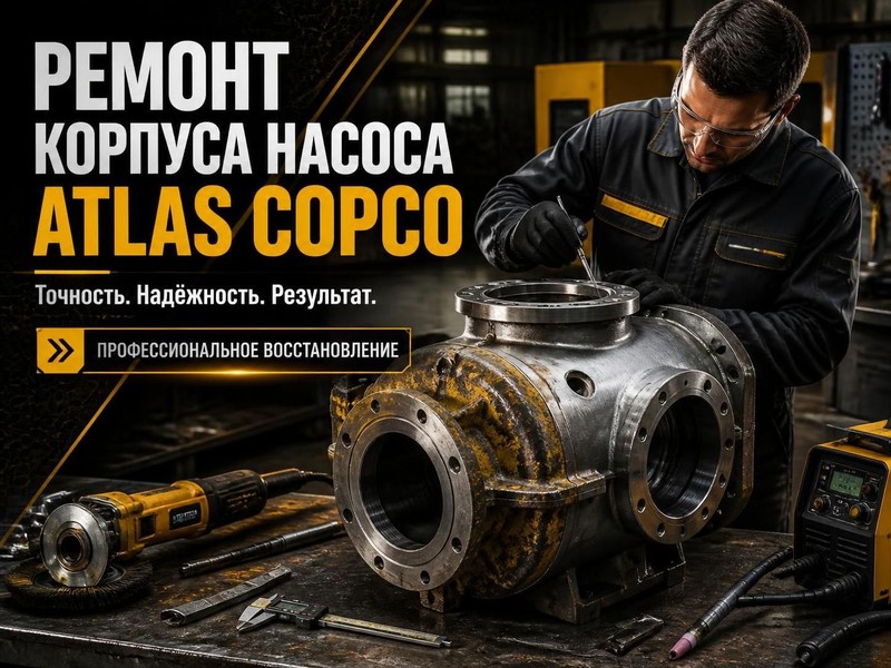 Ремонт корпуса насоса Atlas Copco