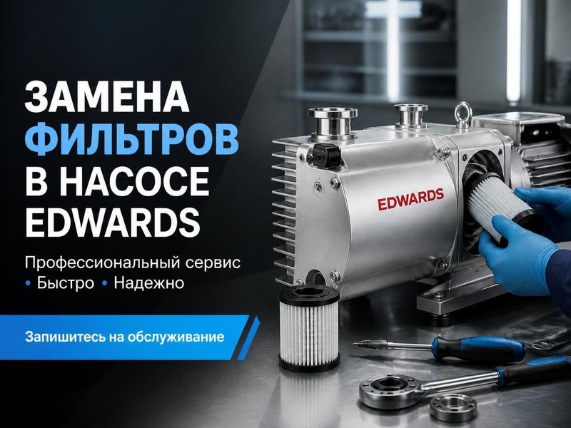 Замена фильтров в насосе Edwards