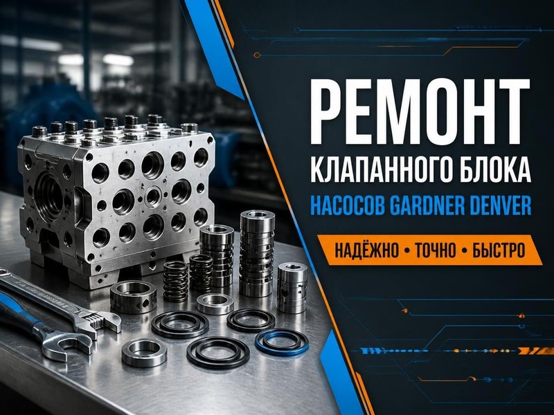 Ремонт клапанного блока насоса Gardner Denver