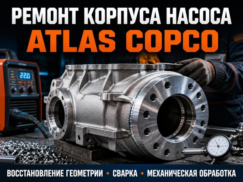 Ремонт корпуса насоса Atlas Copco