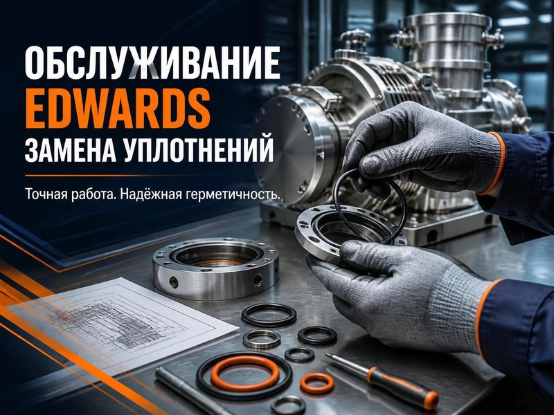 Обслуживание Edwards: замена уплотнений