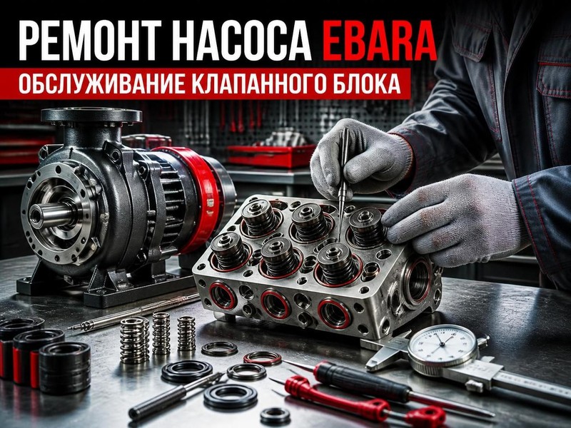 Ремонт насоса Ebara: обслуживание клапанного блока