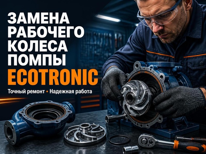 Замена рабочего колеса помпы ECOTRONIC