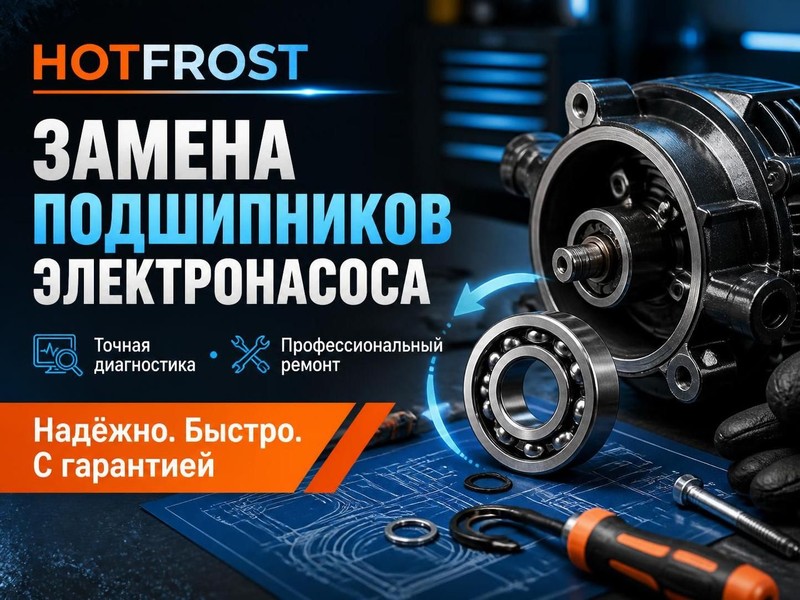 HOTFROST: замена подшипников электронасоса