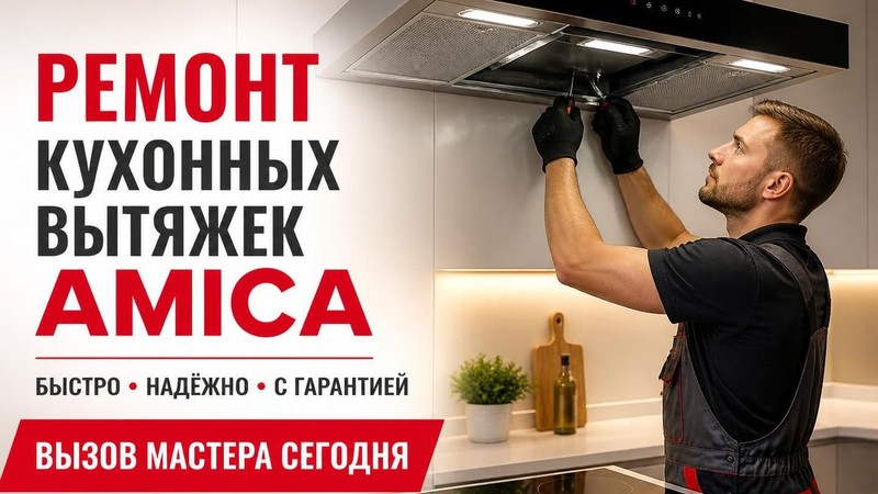 Ремонт кухонных вытяжек Amica