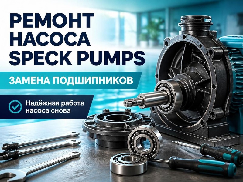 Ремонт насоса Speck Pumps для бассейна: замена подшипников