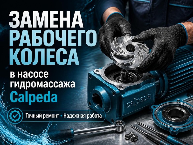 Замена рабочего колеса в насосе гидромассажа Calpeda