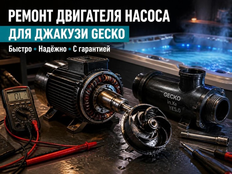 Ремонт двигателя насоса для джакузи Gecko