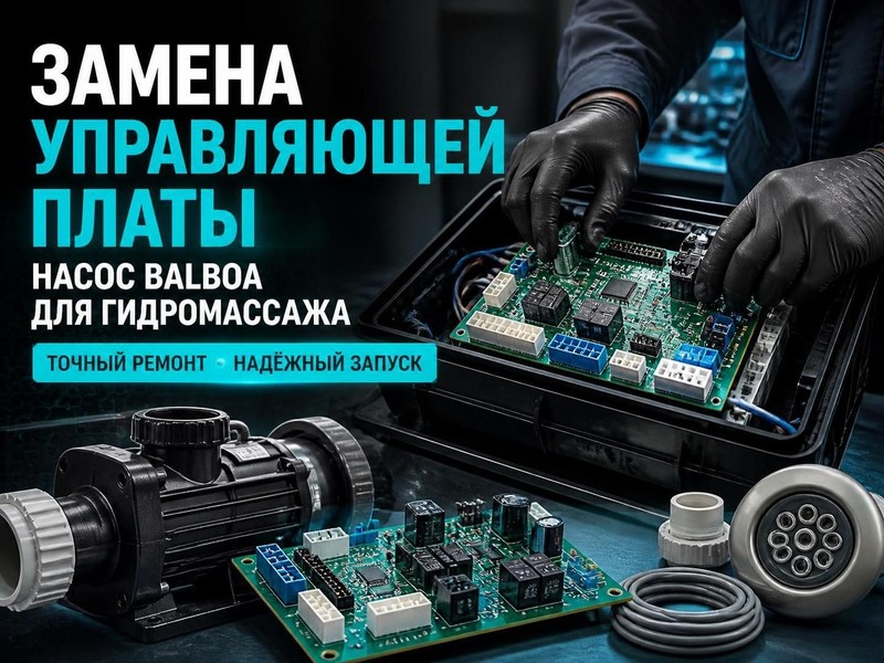 Замена управляющей платы в насосе Balboa для гидромассажа