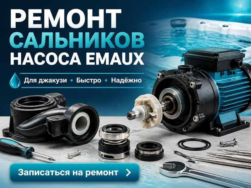 Ремонт сальников насоса Emaux для джакузи