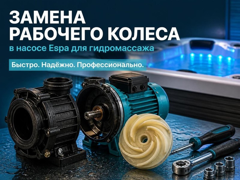 Замена рабочего колеса в насосе Espa для гидромассажа