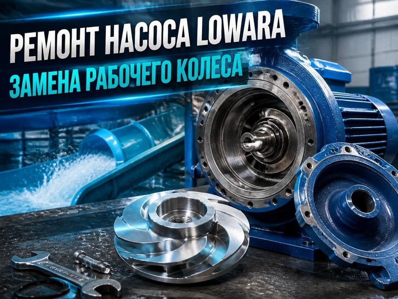 Ремонт насоса водных аттракционов Lowara: замена рабочего колеса