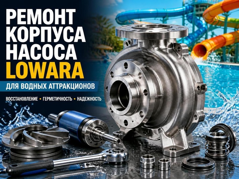 Ремонт корпуса насоса Lowara для водных аттракционов