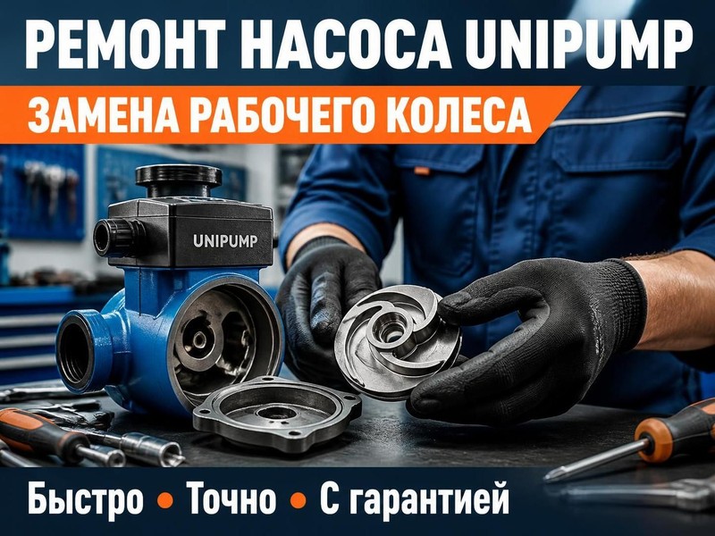 Ремонт насоса UNIPUMP: замена рабочего колеса