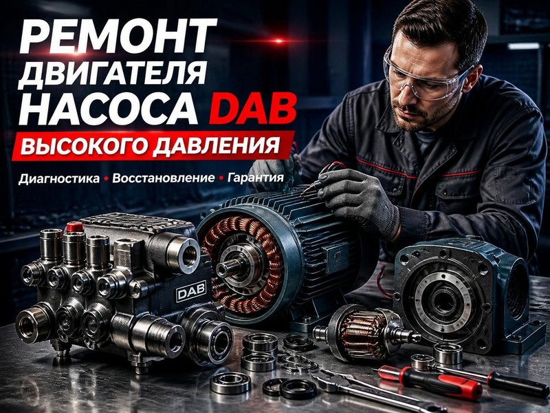 Ремонт двигателя насоса DAB высокого давления