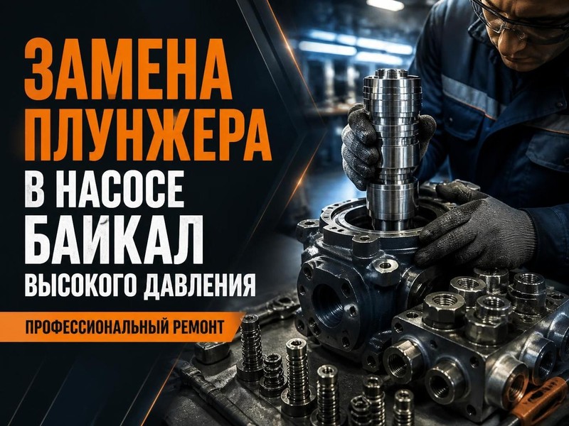 Замена плунжера в насосе Байкал высокого давления