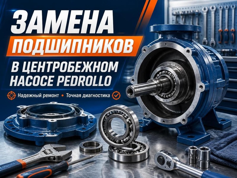 Замена подшипников в центробежном насосе Pedrollo