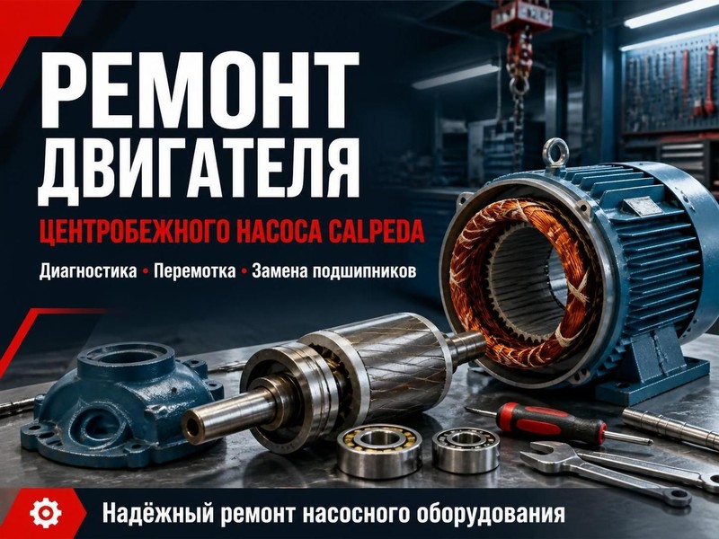 Ремонт двигателя центробежного насоса Calpeda