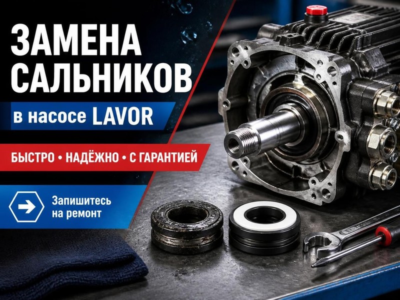 Замена сальников в насосе LAVOR