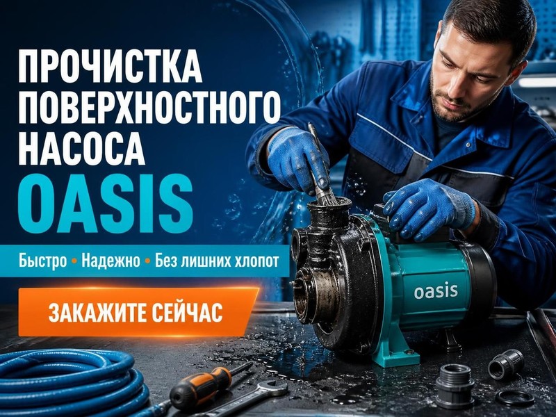 Прочистка поверхностного насоса Oasis