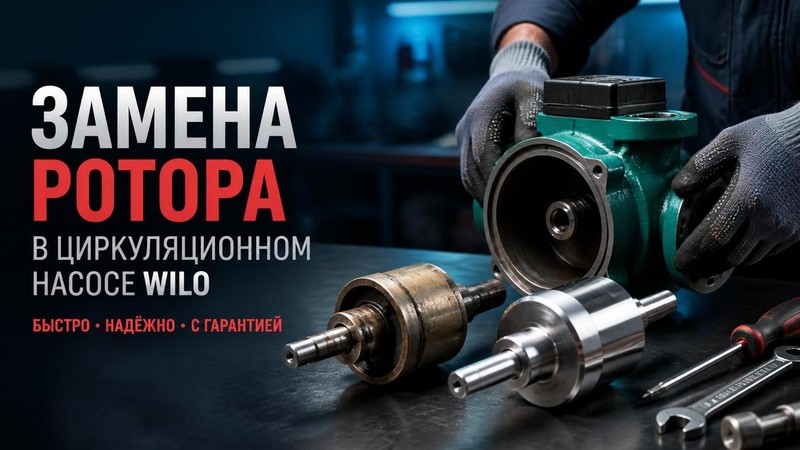 Замена ротора в циркуляционном насосе WILO
