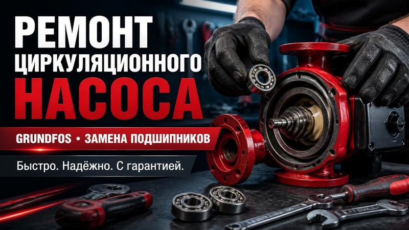 Ремонт циркуляционного насоса Grundfos: замена подшипников