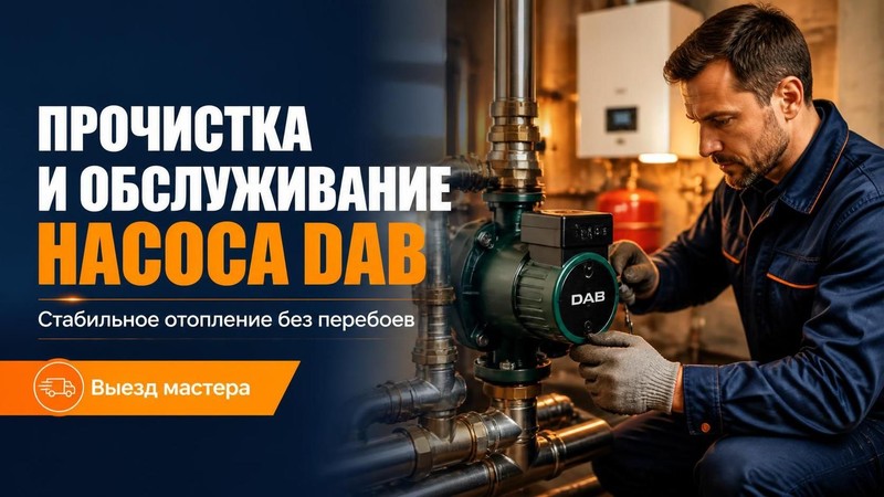 Прочистка и обслуживание насоса DAB в системе отопления
