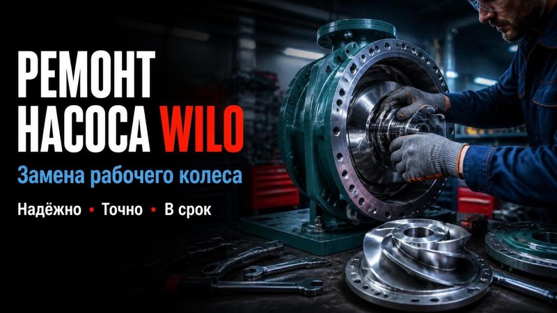 Ремонт насоса тепловых сетей WILO: замена рабочего колеса