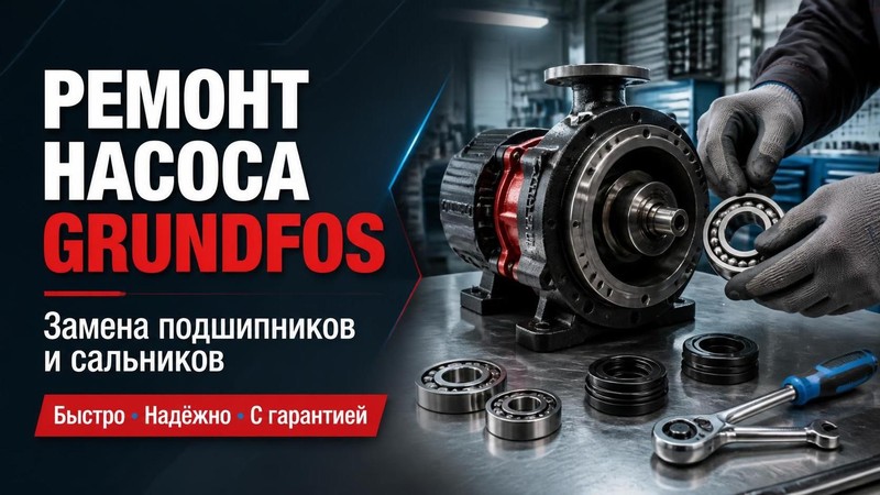 Ремонт насоса Grundfos: замена подшипников и сальников