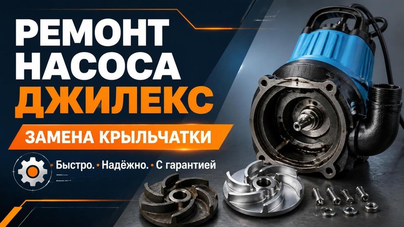 Ремонт дренажно-фекального насоса Джилекс: замена крыльчатки