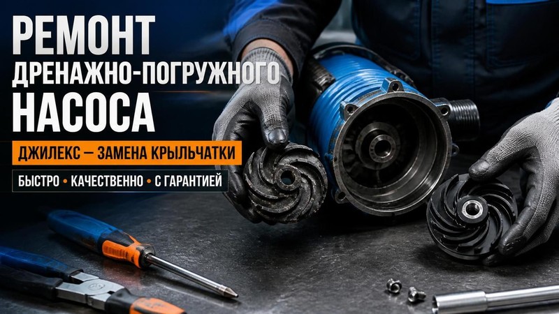 Ремонт дренажно-погружного насоса Джилекс: замена крыльчатки