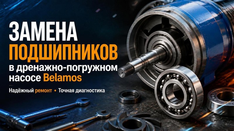 Замена подшипников в дренажно-погружном насосе Belamos