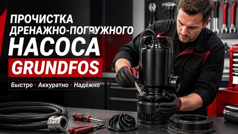 Прочистка дренажно-погружного насоса Grundfos