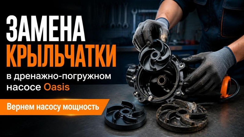 Замена крыльчатки в дренажно-погружном насосе Oasis