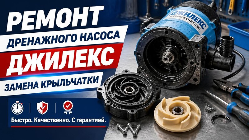 Ремонт дренажного насоса Джилекс: замена крыльчатки