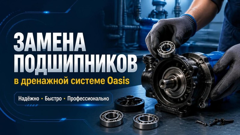 Замена подшипников в дренажной системе Oasis