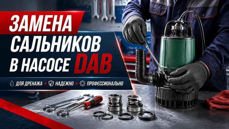 Замена сальников в насосе DAB для дренажа