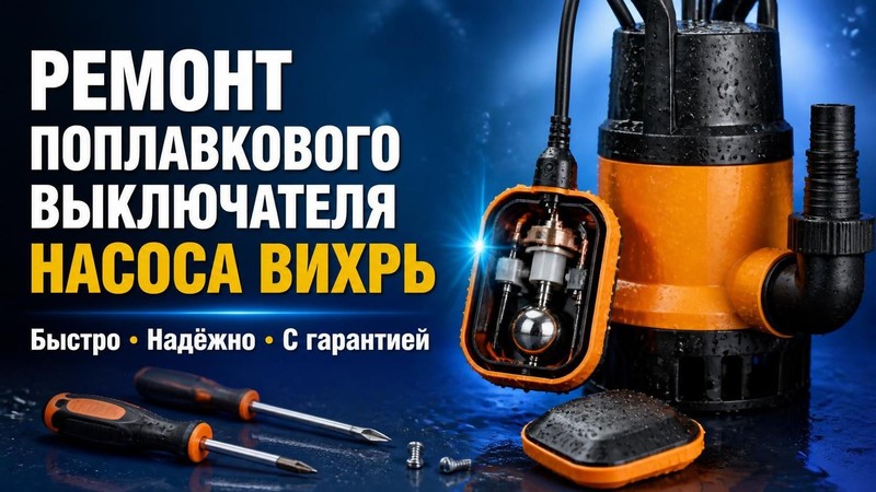 Ремонт поплавкового выключателя насоса Вихрь