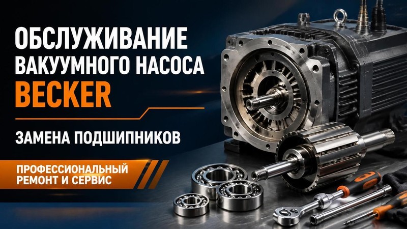Обслуживание вакуумного насоса BECKER: замена подшипников
