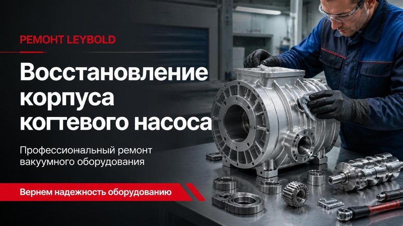 Ремонт Leybold: восстановление корпуса когтевого насоса