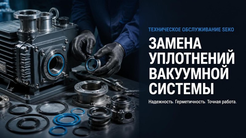 Техническое обслуживание SEKO: замена уплотнений вакуумной системы