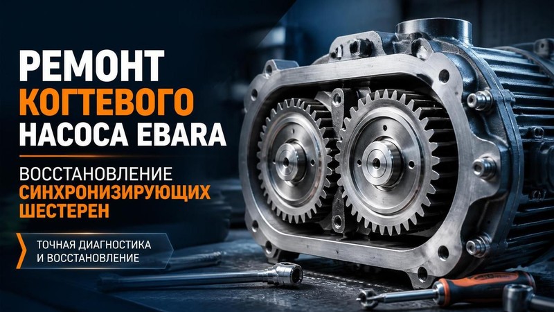Ремонт когтевого насоса Ebara: восстановление синхронизирующих шестерен