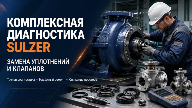 Комплексная диагностика Sulzer: замена уплотнений и клапанов