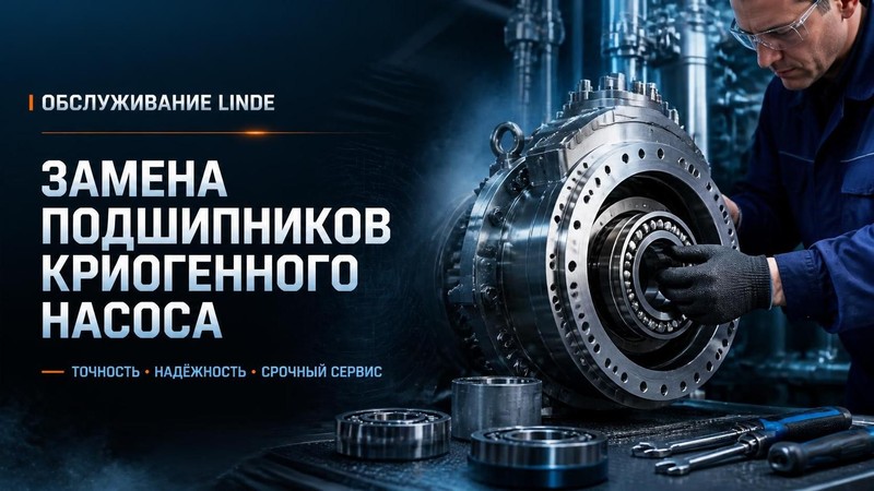 Обслуживание Linde: замена подшипников криогенного насоса