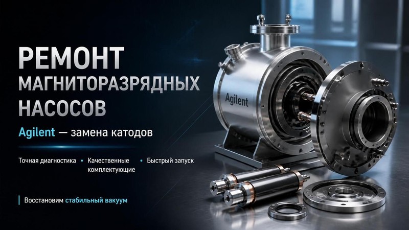 Ремонт магниторазрядного насоса Agilent: замена катодов