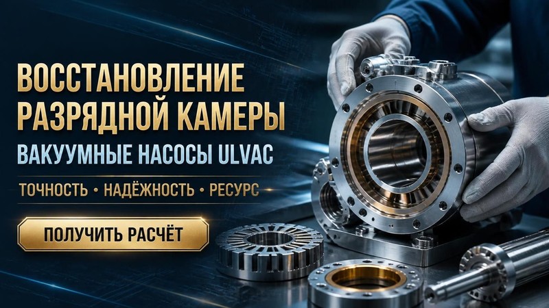 Восстановление разрядной камеры вакуумного насоса Ulvac